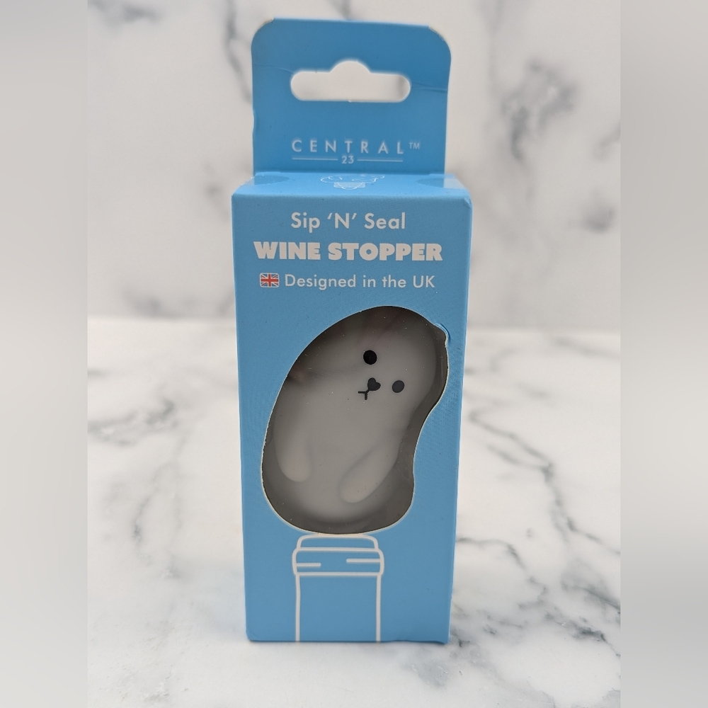 Sip 'N' Seal Gray Seal Wine bottle stopper
